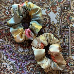 Set of 3 Anthropologie Brocade Scrunchies